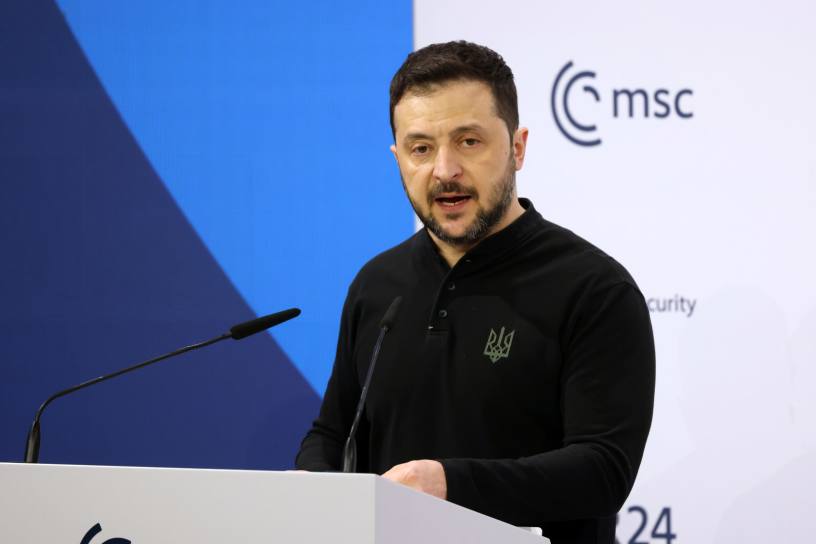 Volodymyr Zelenskyy has described the US as “living in a disinformation space” created by Russia.Image: Alex Kraus/Bloomberg